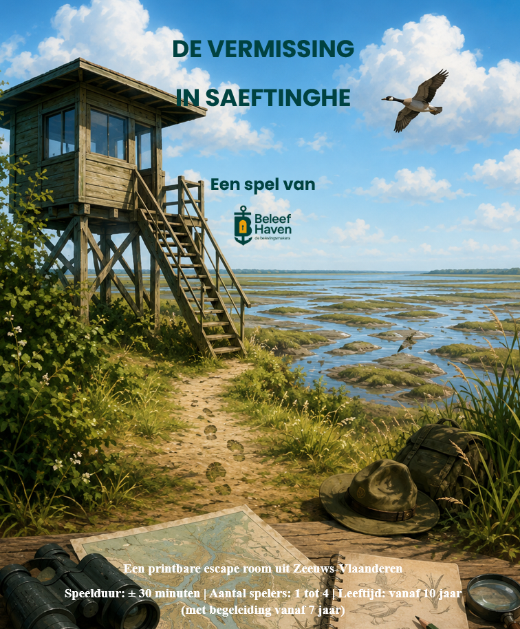 Printbaar escapespel - De vermissing in Saeftinghe